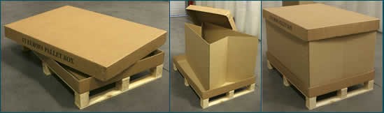 Pallet Box with Separate Lid and Base 1200x1000x580mm (48"x40"x23")